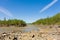 Water rushing during the springtime thaw in northern canada