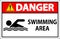 Water Safety Sign Danger - Swimming Area