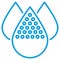 Water Salinity icon for measuring water quality. Simple vector blue symbol