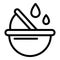 Water save dish icon outline vector. Clean drop