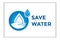 Water saving icon. water drop sign. vector illustration elements