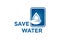 Water saving icon. water drop sign. vector illustration elements