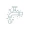 Water Saving Tap Linear Icon in Line Art