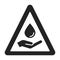Water scarcity black glyph icon. Ecological disaster. Isolated vector element. Outline pictogram for web page, mobile