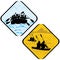 Water Sea Sport Rowing Rafting Kayak Icon Symbol Sign Pictogram.