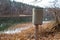 Water sensitive measuring station is located at a lake in the forest