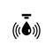 Water sensor vector icon. Water flow drop control sensor logo design isolated illustration.