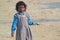 Water Shortages, Child Holding Sand/Dust/Dirt, India