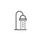Water shower outline icon