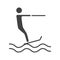 Water Skiing icon vector image.