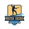 Water skiing logo with text space for your slogan / tag line