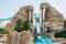 Water slide track of Walrus mountain at Zhuhai Chimelong Ocean Kingdom, Zhuhai, China