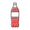 water soda plastic bottle color icon vector illustration