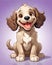 Water Spaniel puppy dog cartoon character