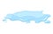 Water spill puddle. Blue liquid shape in flat cartoon style. Clean fluid drop design element isolted on white background