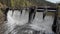 Water spills over the top of Dam on the River