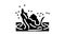 water splash glyph icon animation