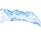 Water splash transparent illustration. Vector blue aqua liquid background. Drink clean and fresh water