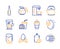 Water splash, Water cooler and Coffeepot icons set. Coffee machine, Mint leaves and Hamburger signs. Vector
