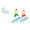 Water sport icon, isometric style