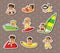 Water sport stickers