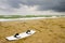 Water sports on a windy day at Warnemunde, Rostock Germany