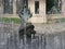 Water spray from Boy and King of Naga fountain sculpture