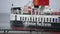 Water spray from Caledonian MacBrayne ferry docked in harbour