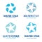 Water star logo template. Water Association.