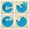 Water stickers, icons and symbols