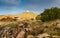 Water storage tank on a hill in Israel