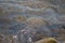 Water streaming over rocks.