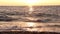 Water Sunset Video. Sunset Beach Background.