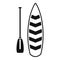 Water sup surf icon simple vector. Paddle board