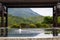 Water supply fountain in Japanese Buddhist garden at Tsz Shan Monastery in Hong Kong