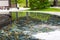 Water supply fountain in Japanese Buddhist garden at Tsz Shan Monastery in Hong Kong