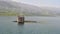 Water supplying dam in west bekaa valley Lebanon. Photo taken in 2019 late winter early spring period. Lake Caraoun or Karaoun