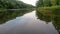 water surface with a reflection of the sky