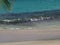 Water surging at a beach in the caribbean