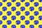 Water system blue metal tank seamless pattern isolated on yellow background.