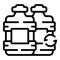 Water tank cooler icon outline vector. Carrier pipe