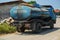 Water tanker truck is delivering orders