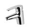 Water tap, faucet for the bathroom, kitchen mixer cold hot water. Chrome-plated metal . Isolated on a white background. Wall-mount