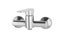 Water tap, faucet for the bathroom, kitchen mixer cold hot water. Chrome-plated metal . Isolated on a white background. Wall-mount