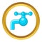 Water tap with knob vector icon