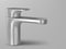 Water tap realistic. Aqua chrome kitchen utensil vector