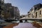 Water taxi ride on a canal in Venice