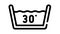 water temperature for washing clothes black icon animation