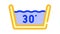 water temperature for washing clothes color icon animation