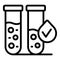 Water test tube icon outline vector. Tank treatment